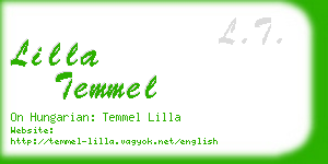 lilla temmel business card